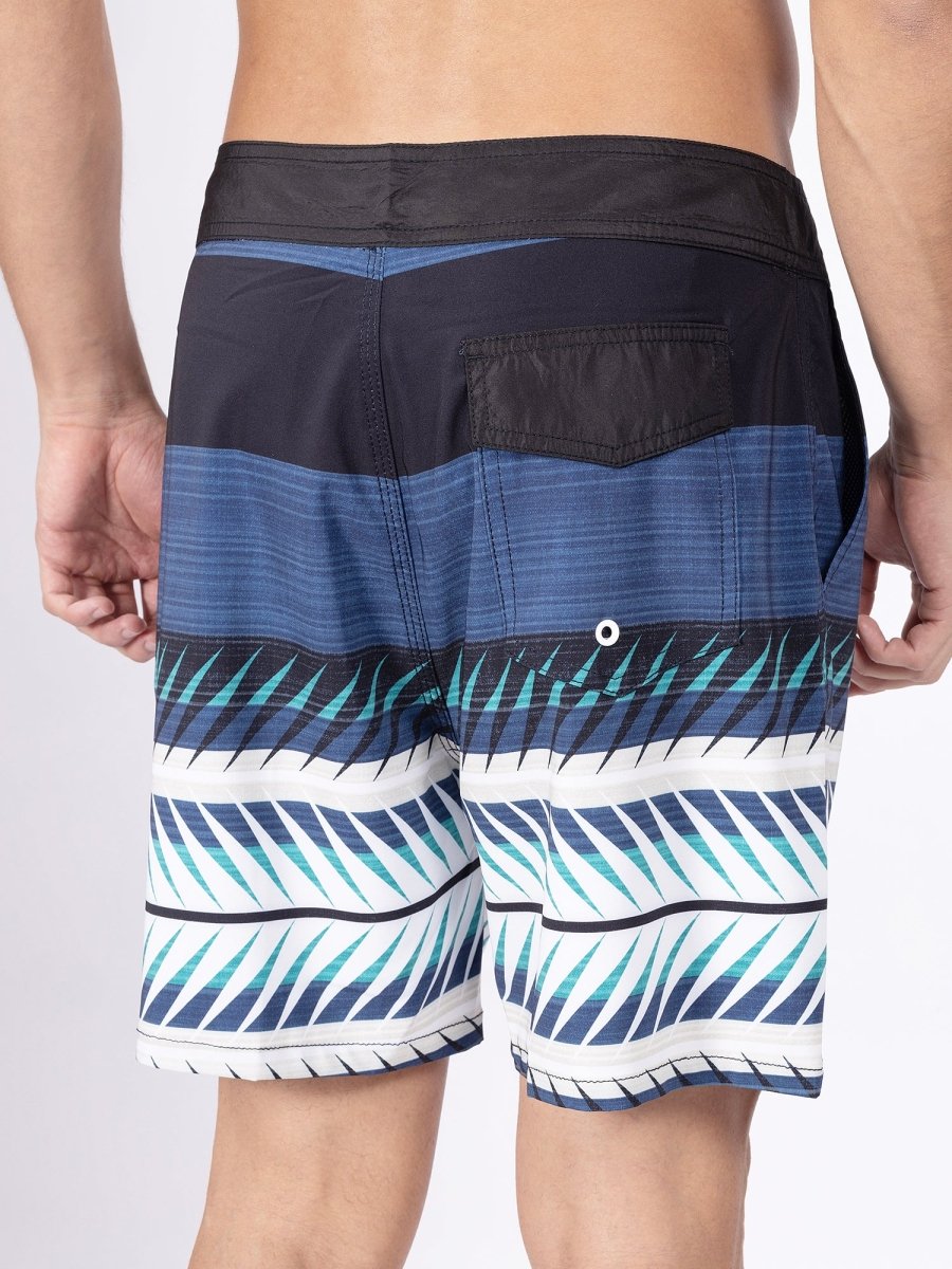 Black Men Mid-Rise Quick Dry Swim Shorts - DIMEH