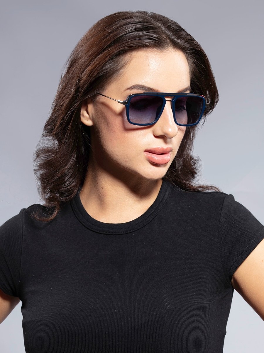 DEEP BLUE GLINT SUNGLASSES - DIMEH