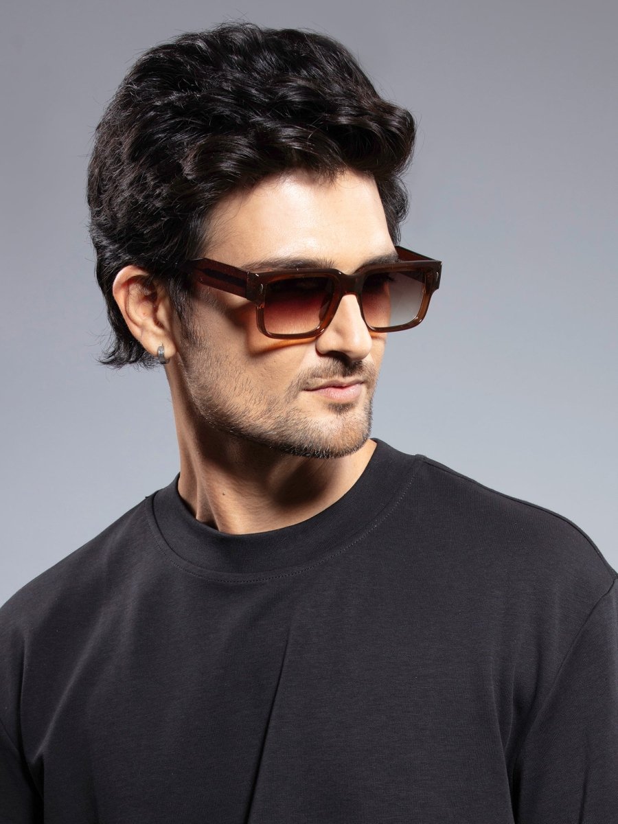 GLOSSY BROWN SUNGLASSES - DIMEH