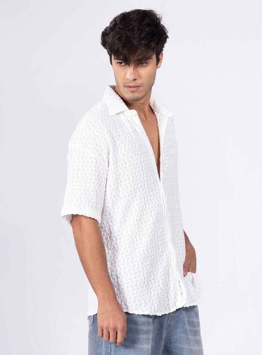 Snowflake Crush White Shirt - DIMEH