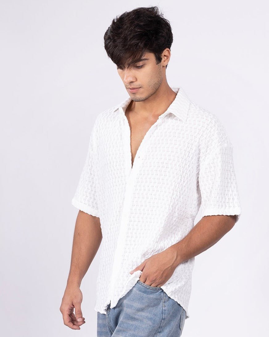 Snowflake Crush White Shirt - DIMEH