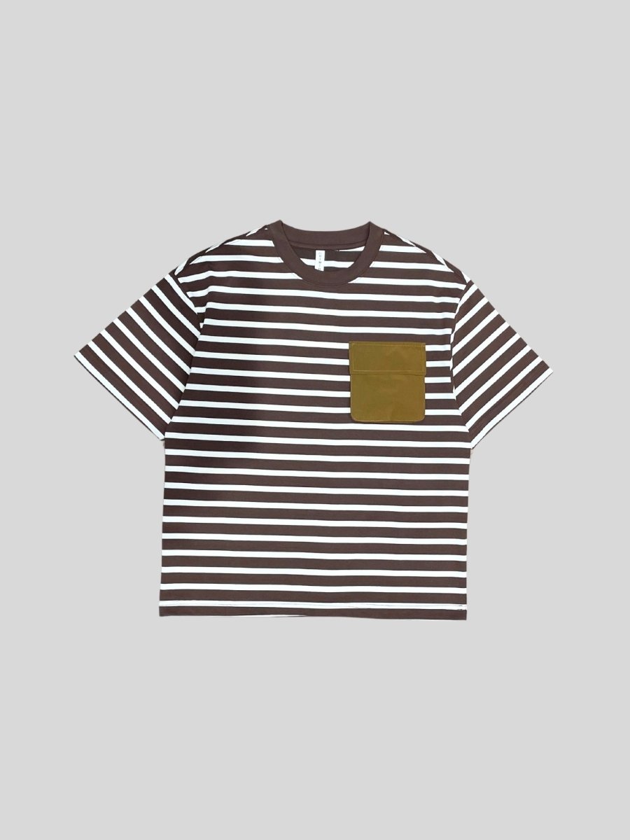 Swirl Coffee Stripe T-Shirt [ Unisex ] - DIMEH