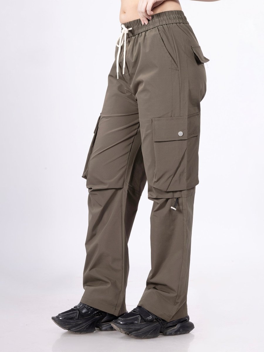 Urban Core Olive Parachute Pants [ Unisex ] - DIMEH