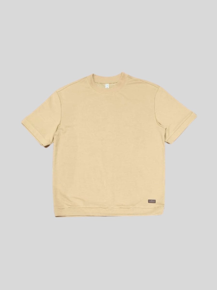 Urban Ease Beige Loose Fit Tee - DIMEH