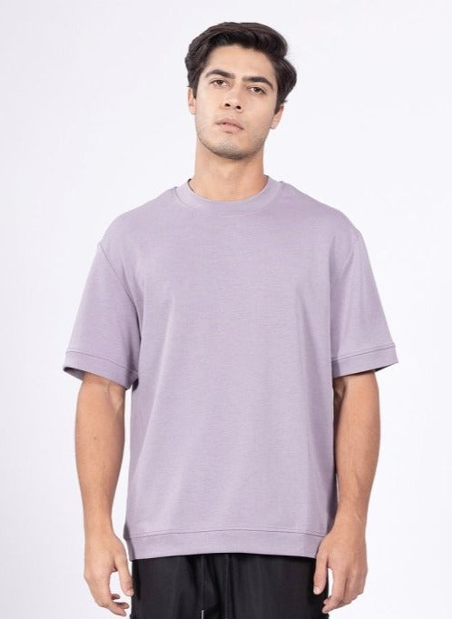 Urban Ease Mauve Loose Fit Tee - DIMEH