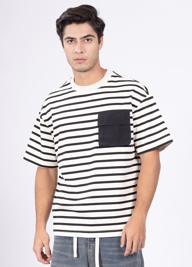 Vanilla Swirl Stripe Tee - DIMEH