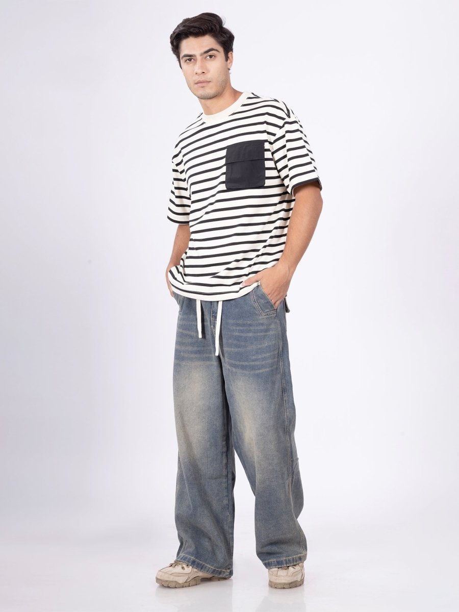 Vanilla Swirl Stripe Tee - DIMEH