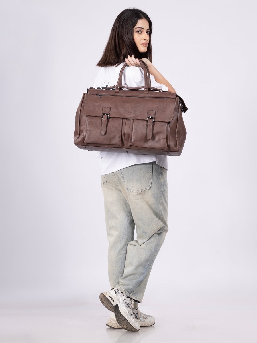 Vintage Brown Duffle Bag - DIMEH