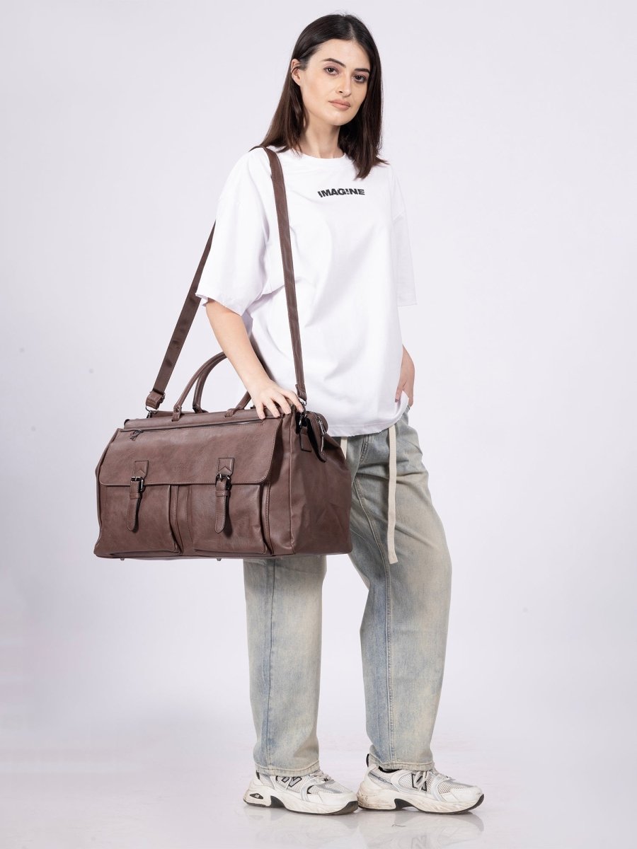 Vintage Brown Duffle Bag - DIMEH