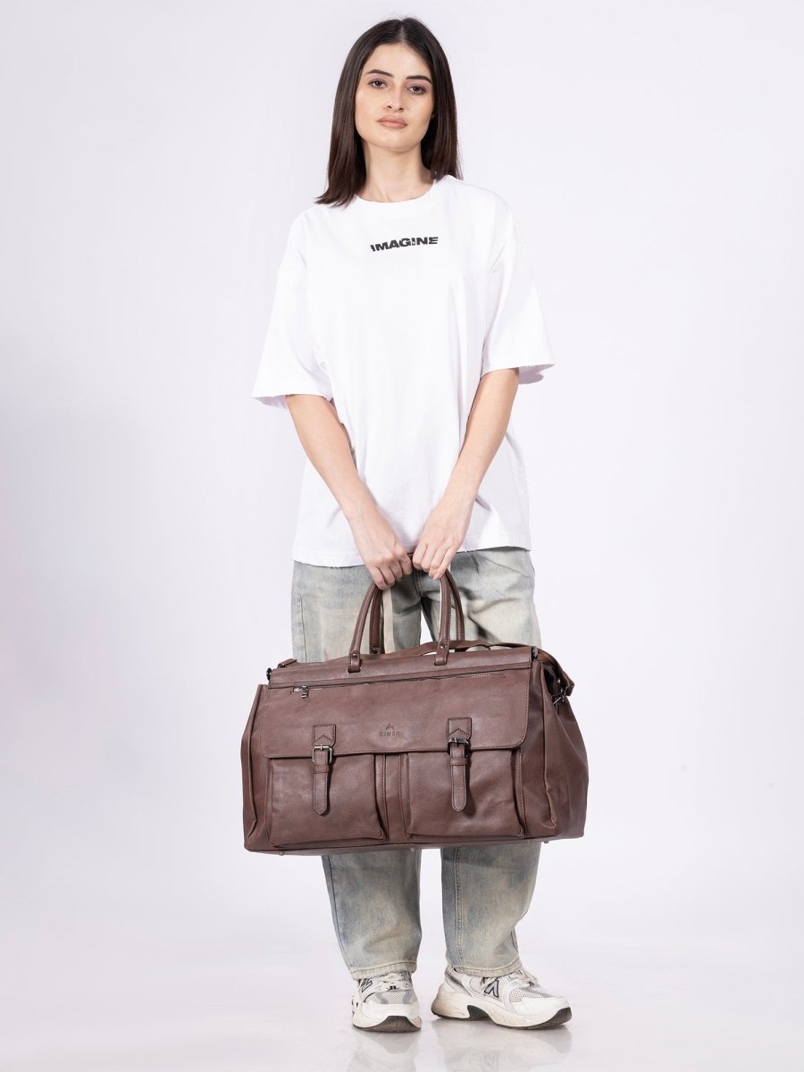 Vintage Brown Duffle Bag - DIMEH