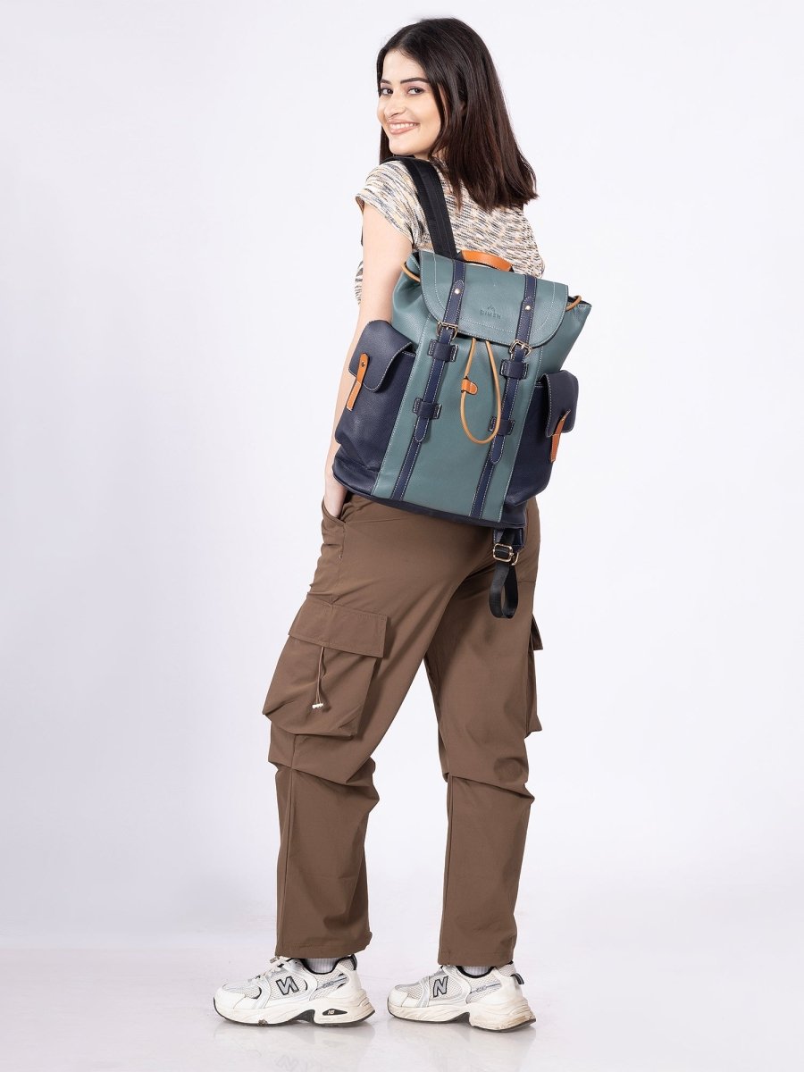 VividVoyager Green Backpack - DIMEH