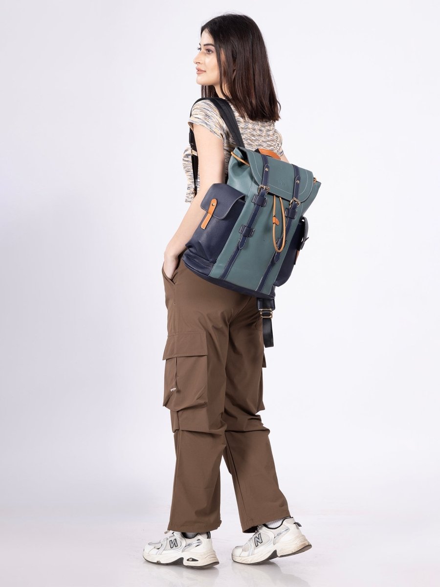 VividVoyager Green Backpack - DIMEH